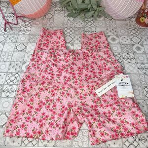 NWT Evolution and Creation Pink Floral Athletic Leggings